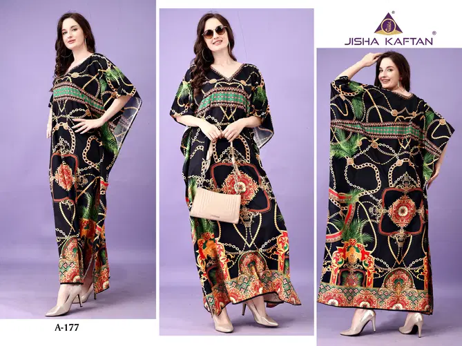 Jisha Afreen Vol 6 Polyester Crepe Kaftan Wholesale In India